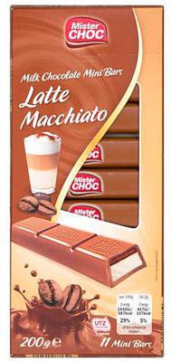 Шоколад Mister Choc Batoane Latte Macchiato 200г